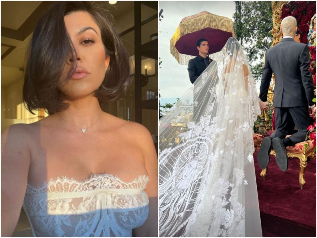 Moda: El “bridal mini” de Kourtney Kardashian muestra que se avecina un cambio de aires en la moda nupcial