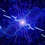 Quantum Technology Particle Physics Concept