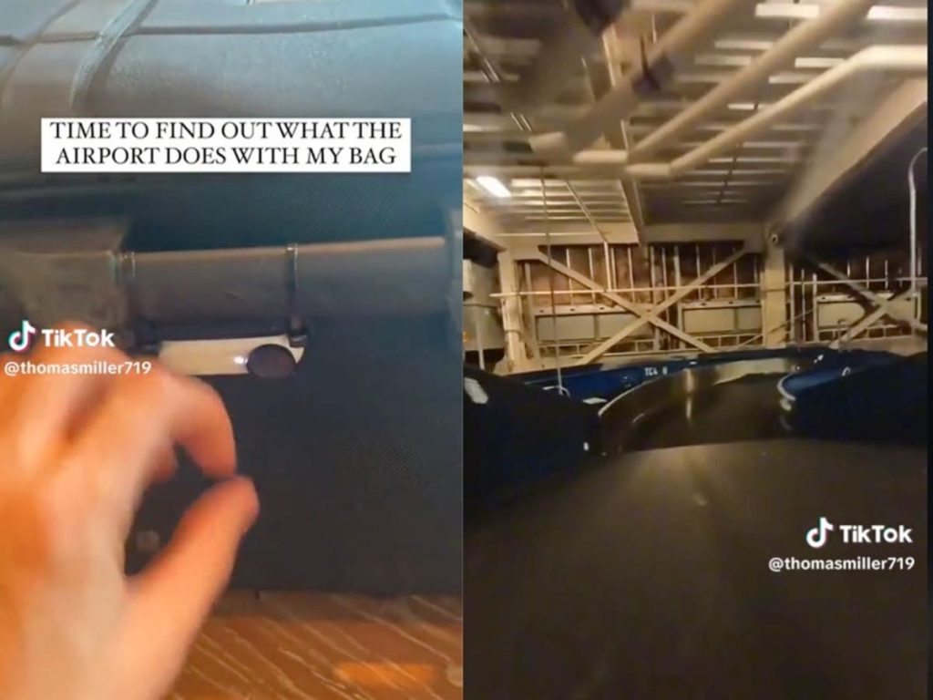 TikTok viral: un hombre capta en video el viaje de una maleta facturada en un aeropuerto